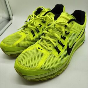 Nike Air Max 2013 Running Shoes 11.5 Standard Volt Black 554886-701